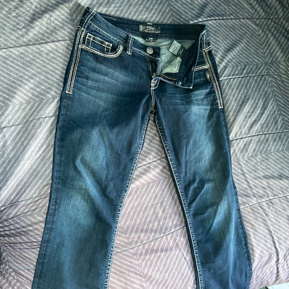 Silver Suki Capri Jeans size 28